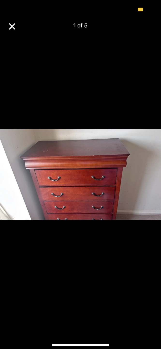 Cherry Wood 6-Drawer Dresser