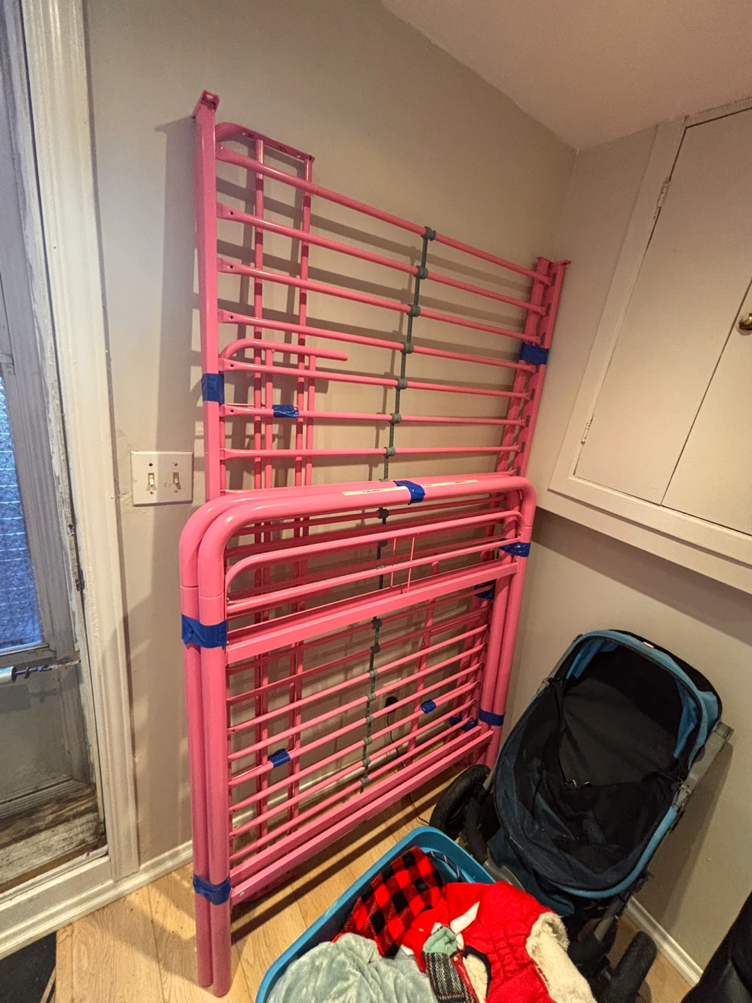 Junior Twin Metal Loft Bed - Pink - photo 5