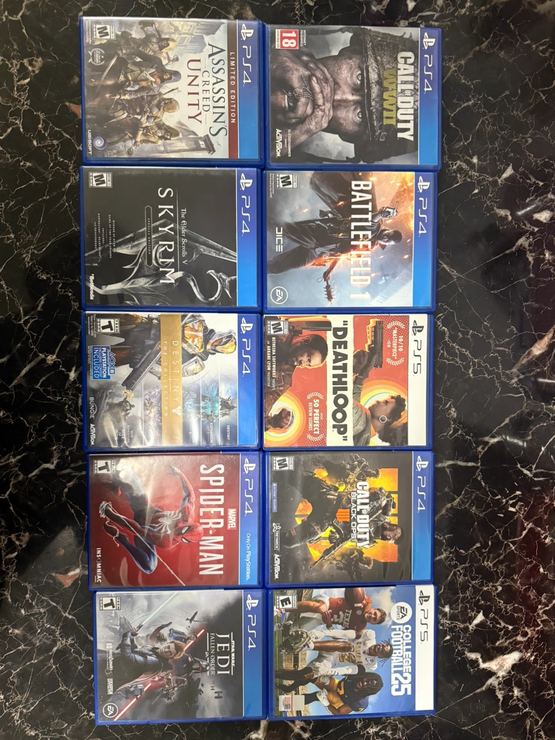 Bundle of 10 PS4 Video Games