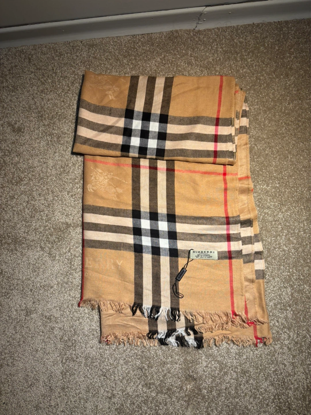 Burberry Classic Check Wool Scarf