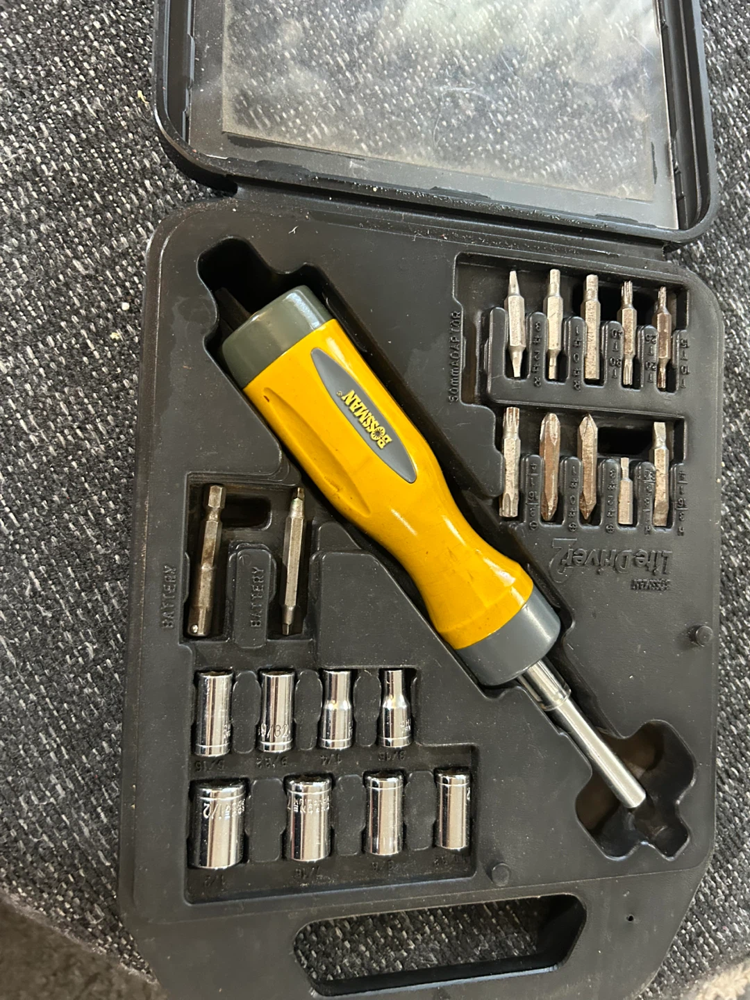 BOSSMAN Screwdriver Set with Bits and Sockets