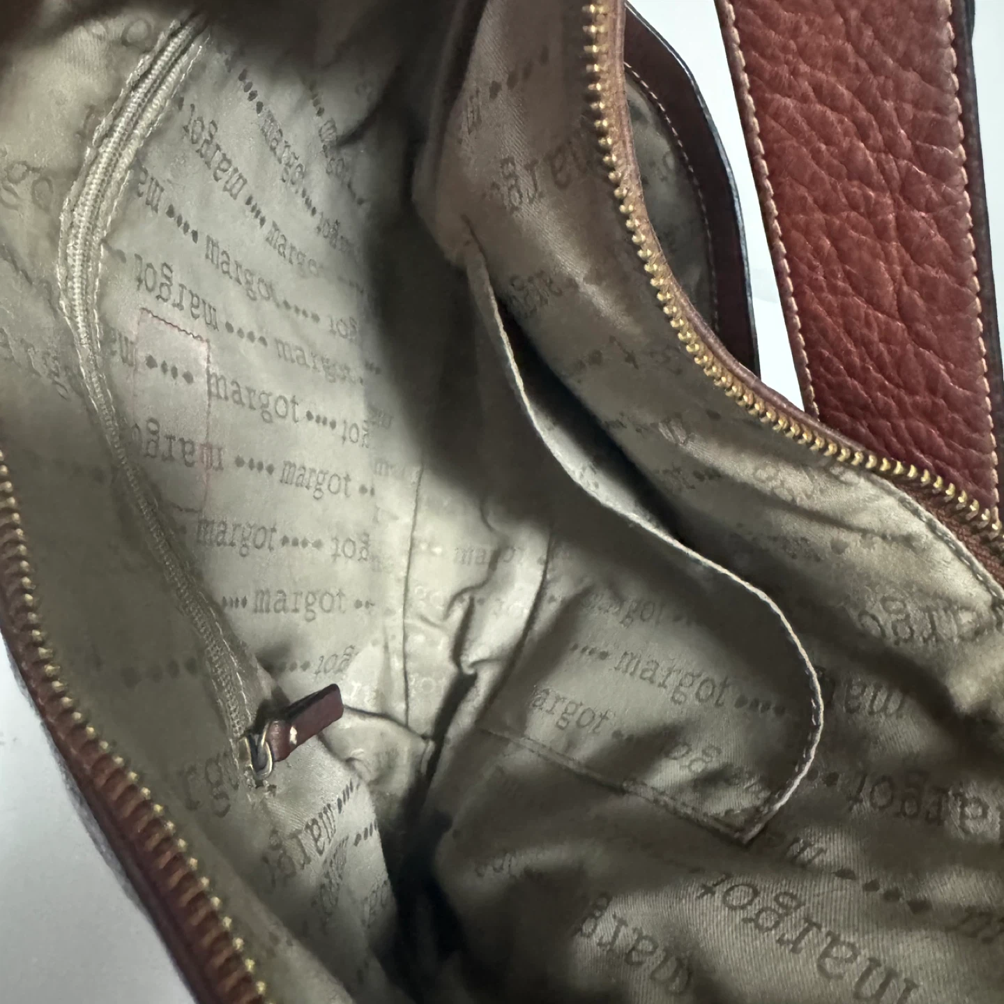 Vintage Margot Brown Leather Hobo Bag - photo 5