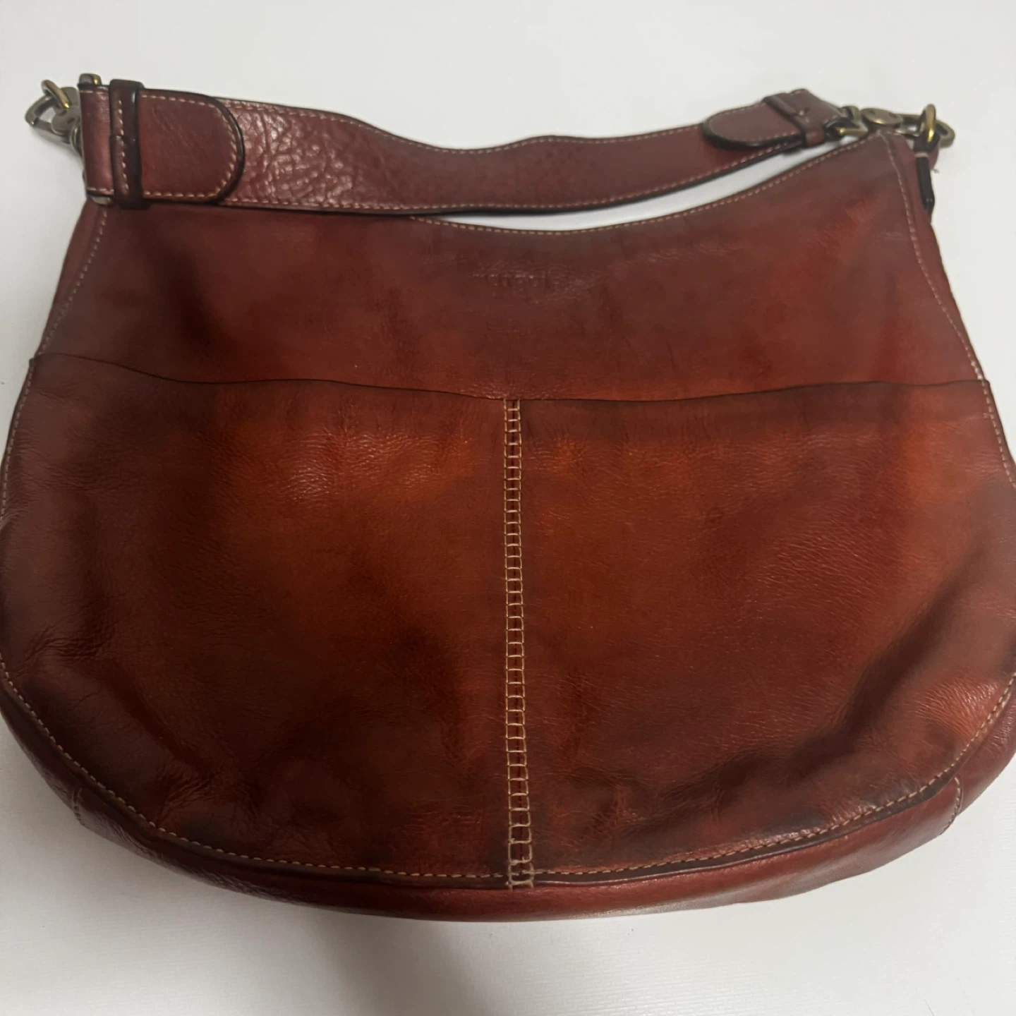 Vintage Margot Brown Leather Hobo Bag
