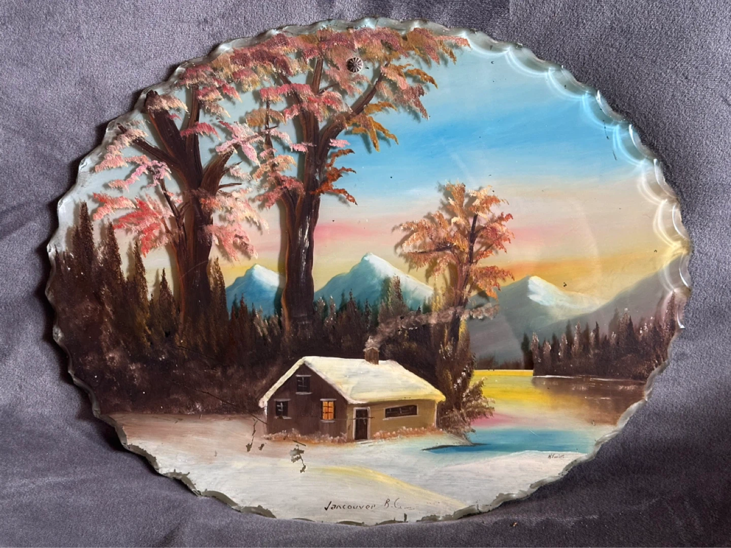 Antique Double Reversed Painting Signed H.Smith