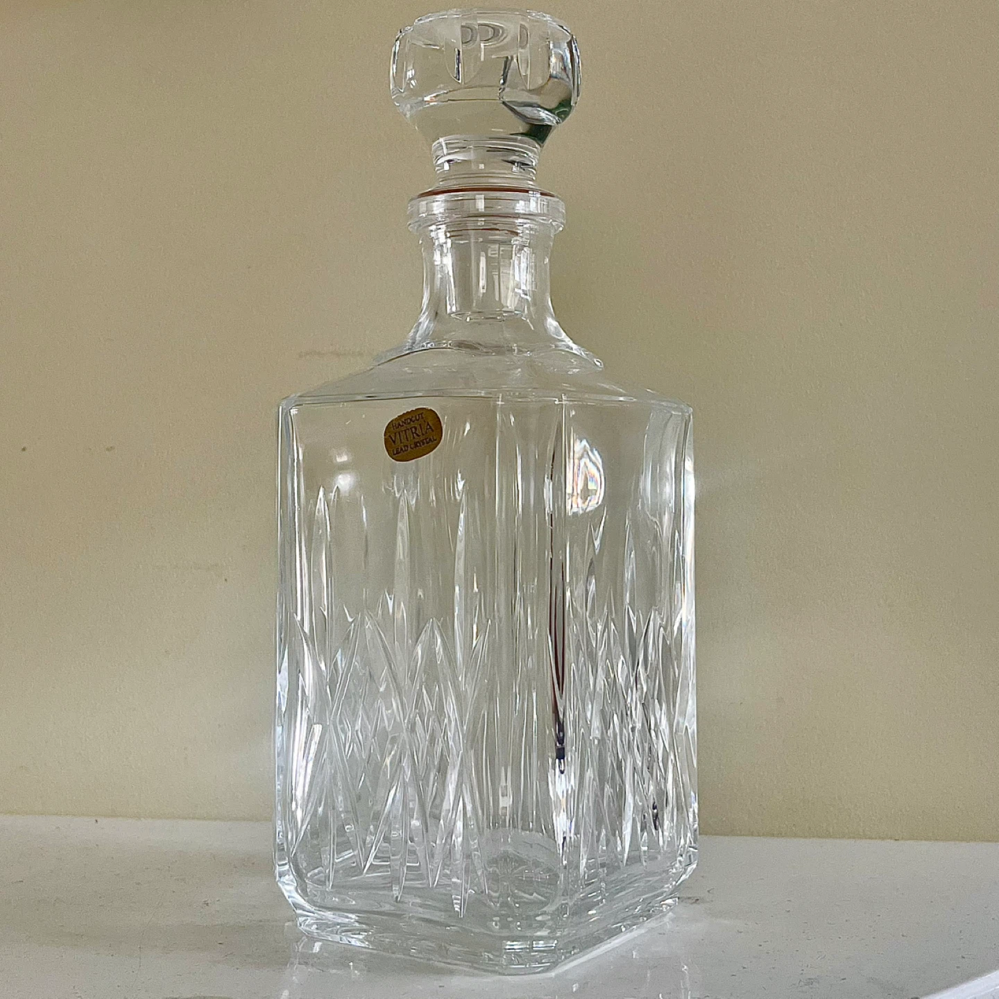 Handcut Vitria Lead Crystal Decanter