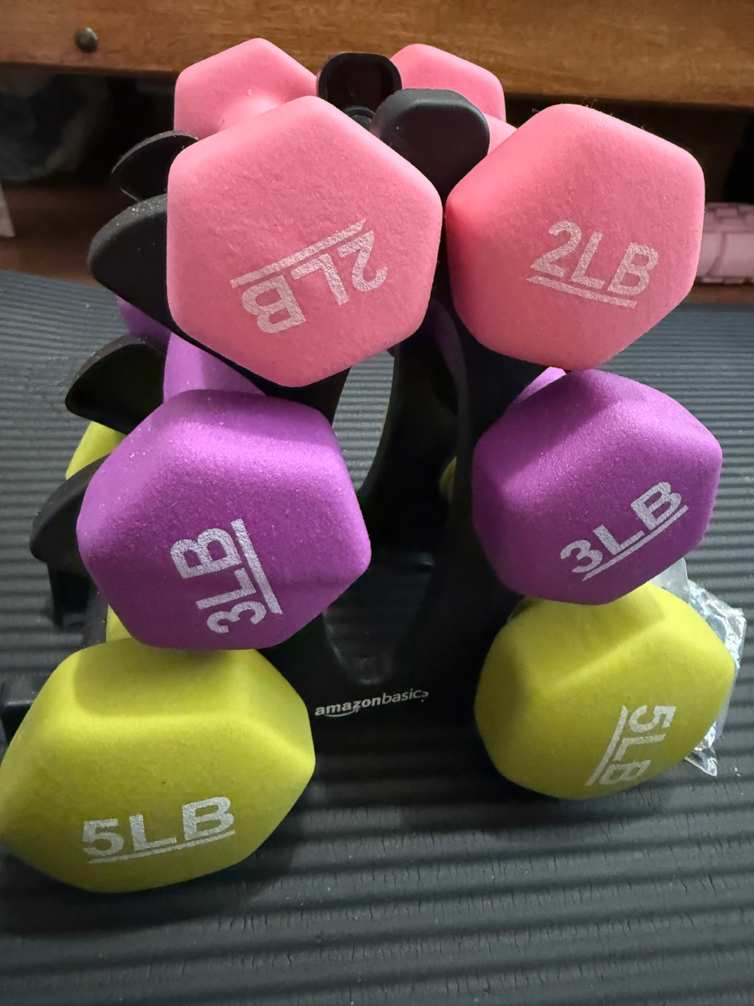 AmazonBasics Dumbbell Set with Rack - photo 2