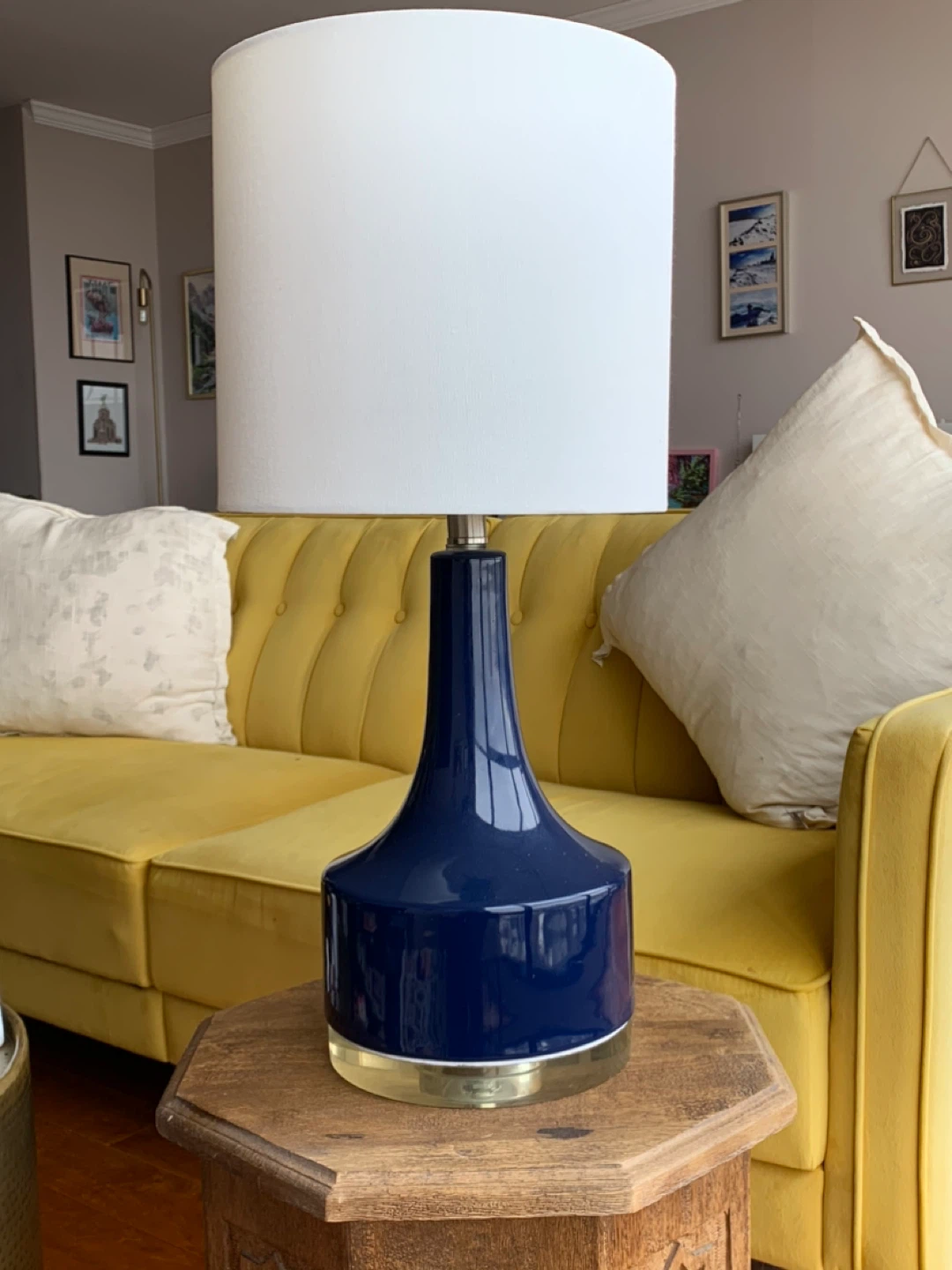 Tommy Hilfiger Glass lamp with shade