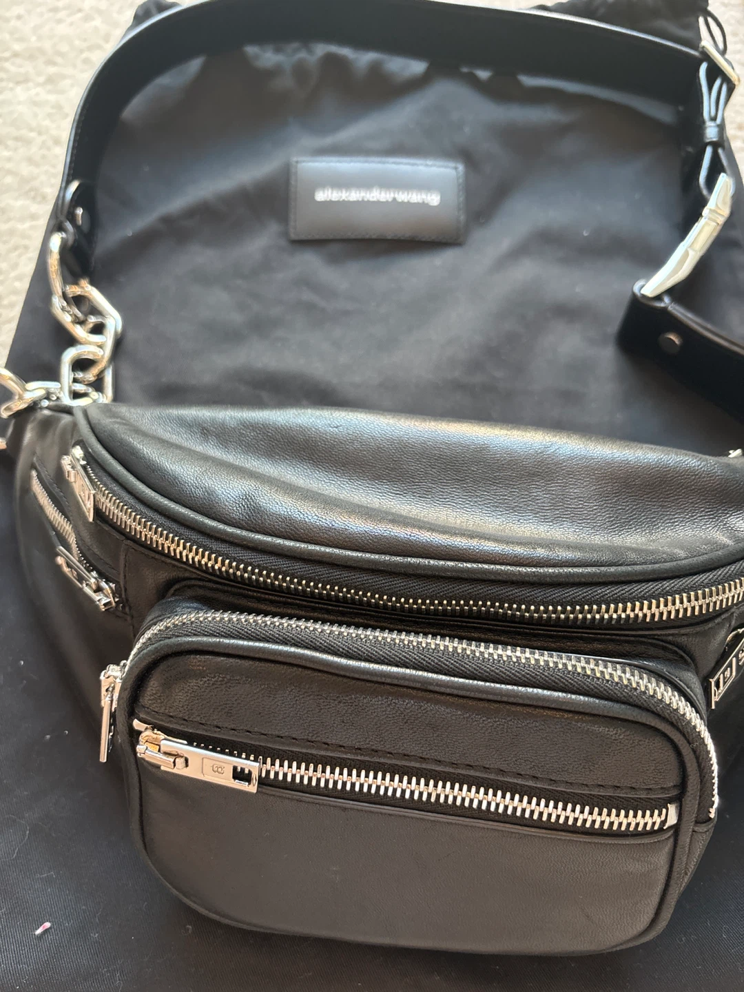 Alexander Wang lampskin leather Fanny Bag