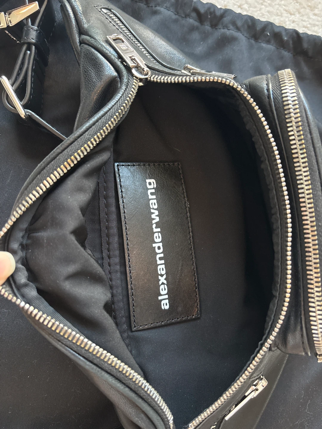 Alexander Wang lampskin leather Fanny Bag - photo 3
