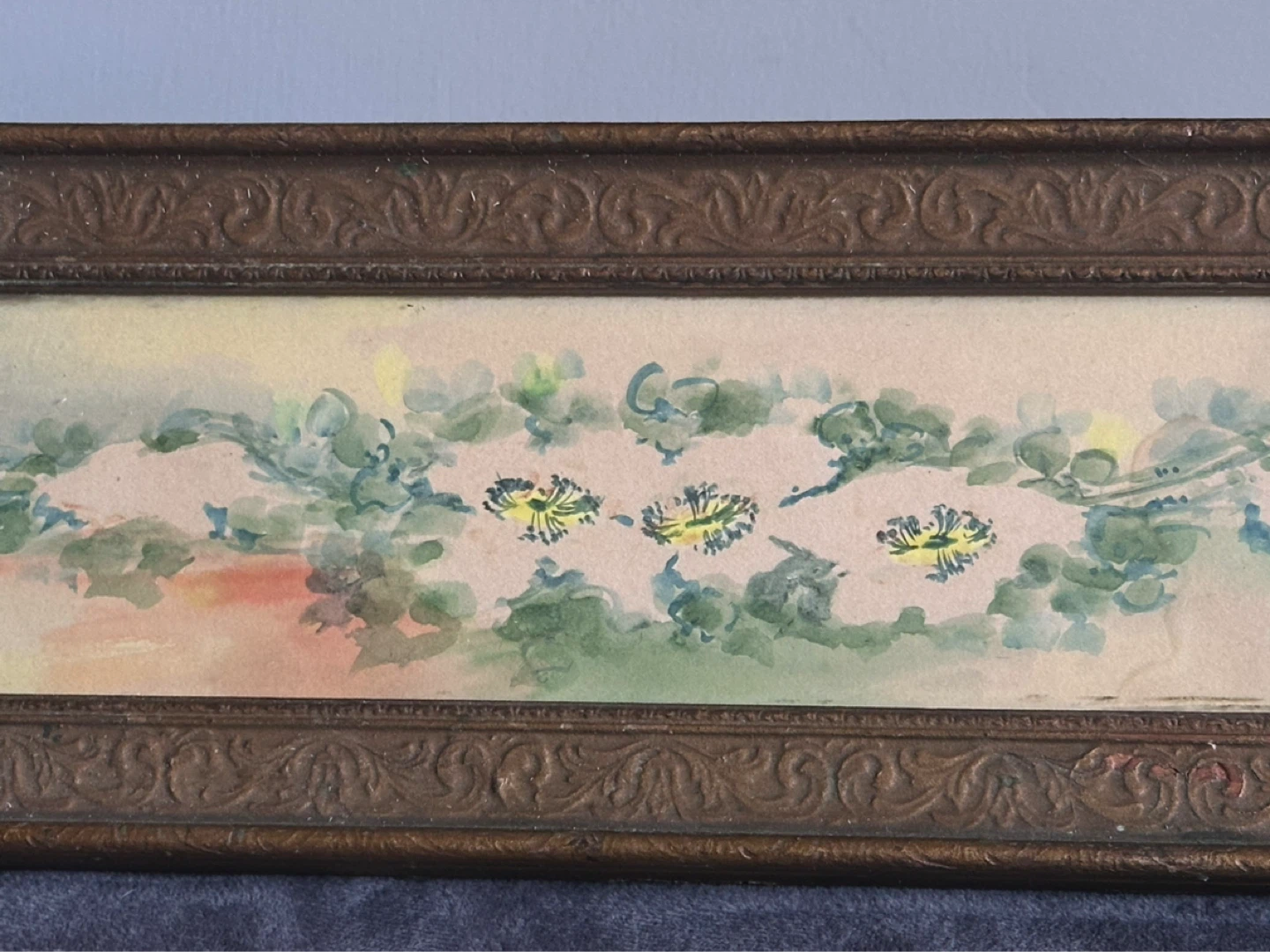 Antique Rectangular Watercolour Signed I.D.May - photo 3