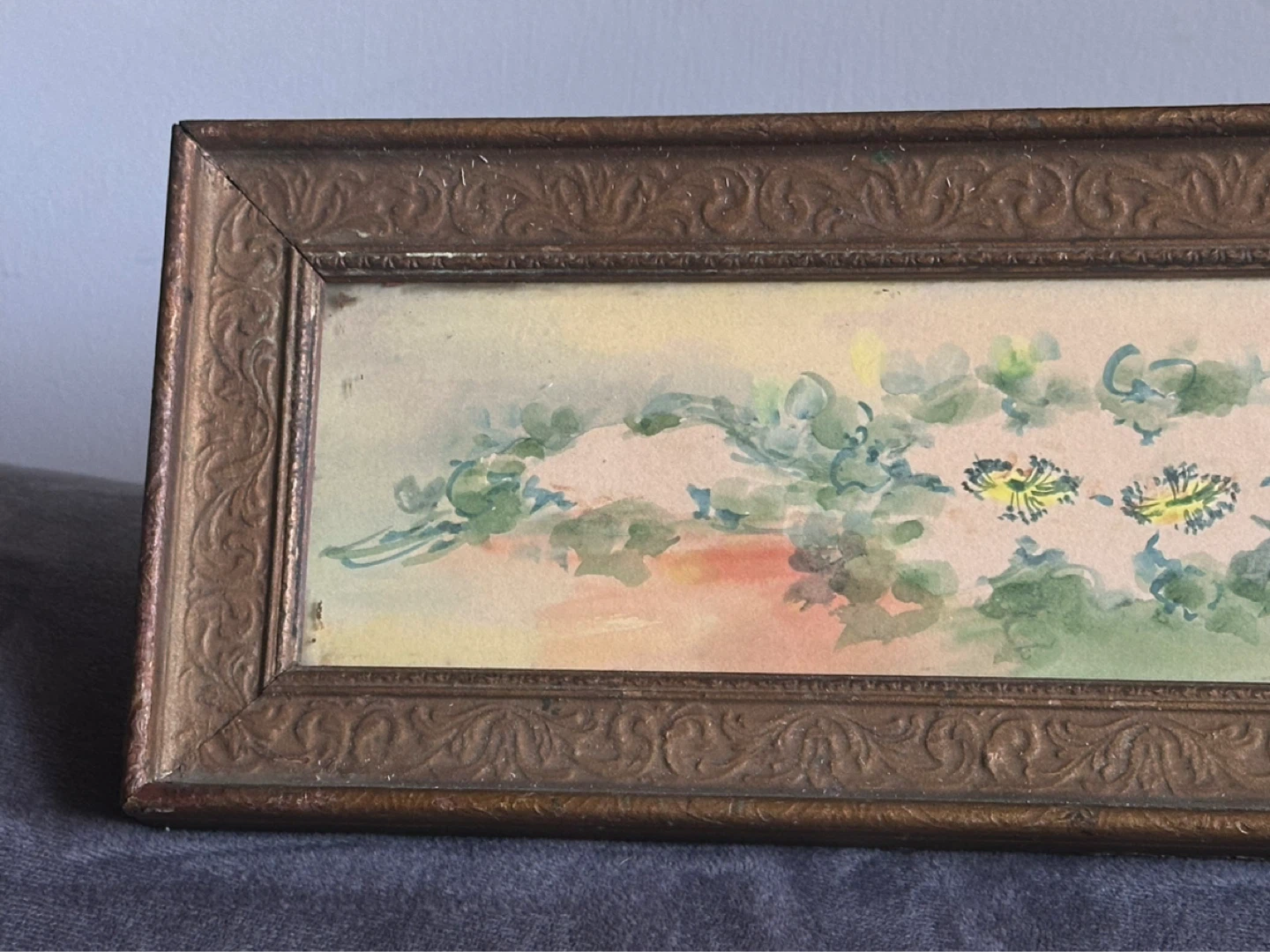 Antique Rectangular Watercolour Signed I.D.May - photo 2
