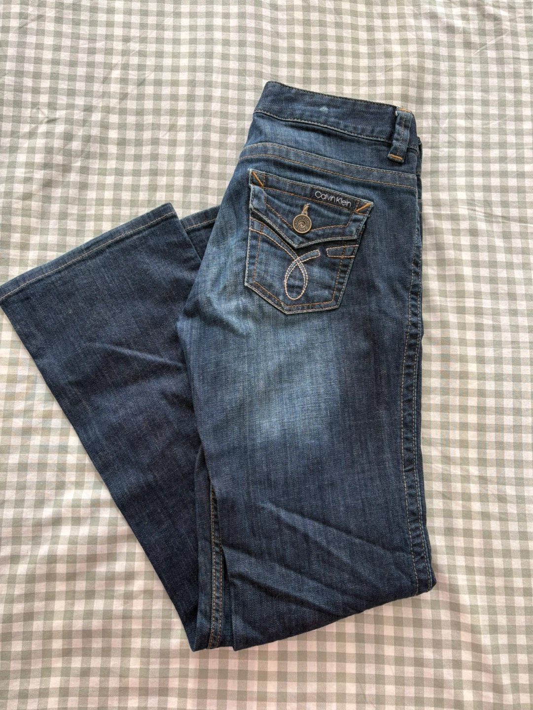 Calvin Klein Lean Boot Cut Jeans (Size 4/W 27)