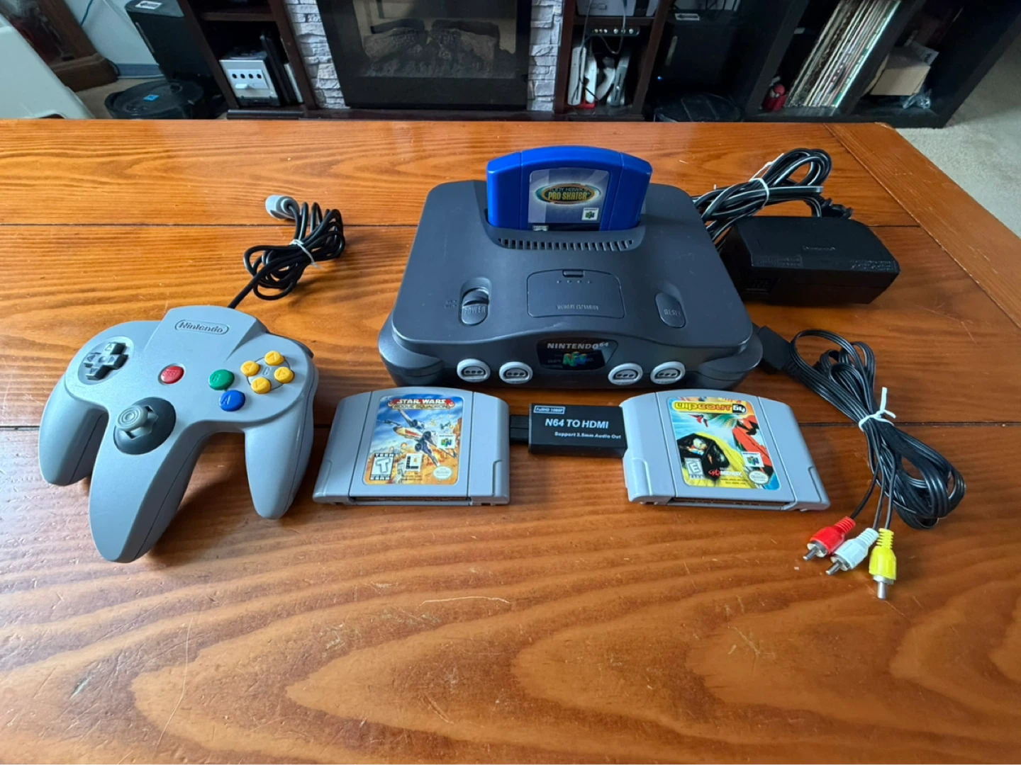 Nintendo 64 Console Bundle with Games and N64 to HDMI Adapter