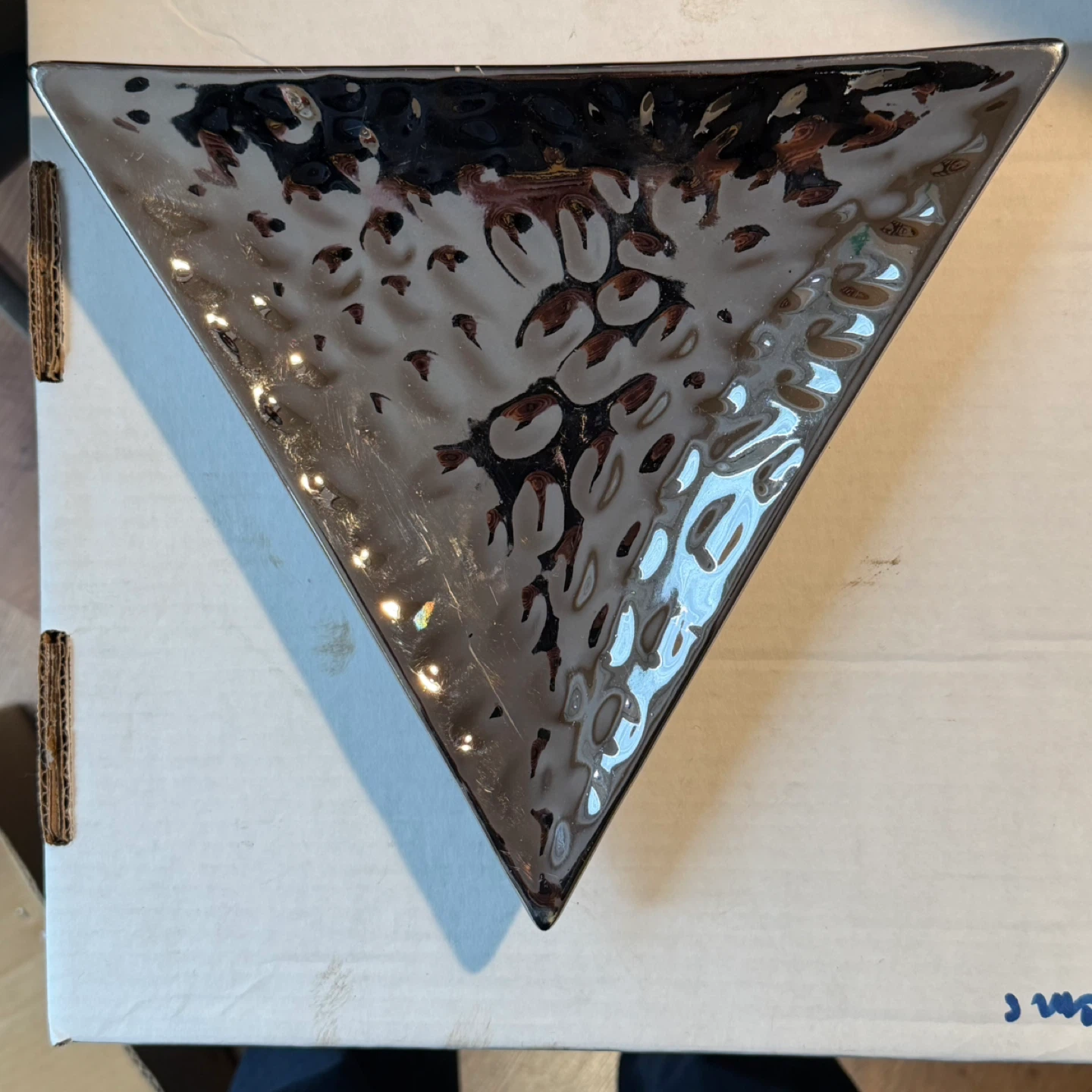 Hammered Triangle Trinket Dish