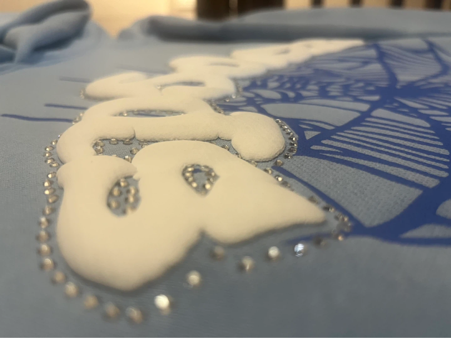Sp5der Sky Blue Hoodie - Size L - photo 4