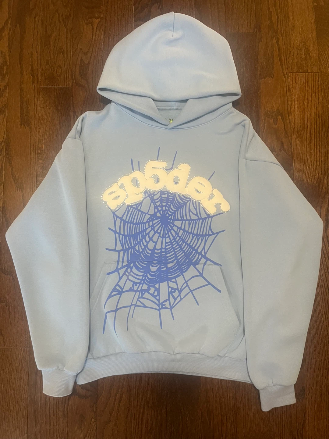 Sp5der Sky Blue Hoodie - Size L - photo 2