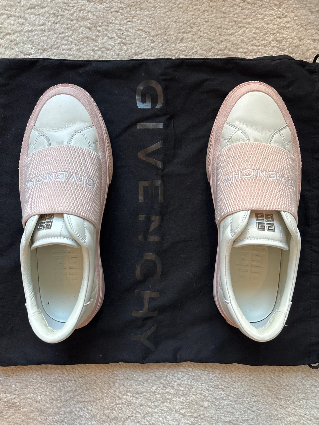 Givenchy Women's White & Pink Slip-On Sneakers