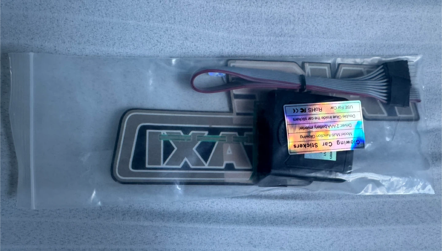 FAKE TAXI - EL Glow Car Window Sticker w/ Controller - photo 5