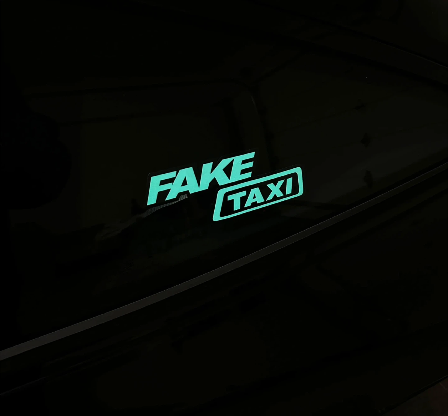 FAKE TAXI - EL Glow Car Window Sticker w/ Controller - photo 2