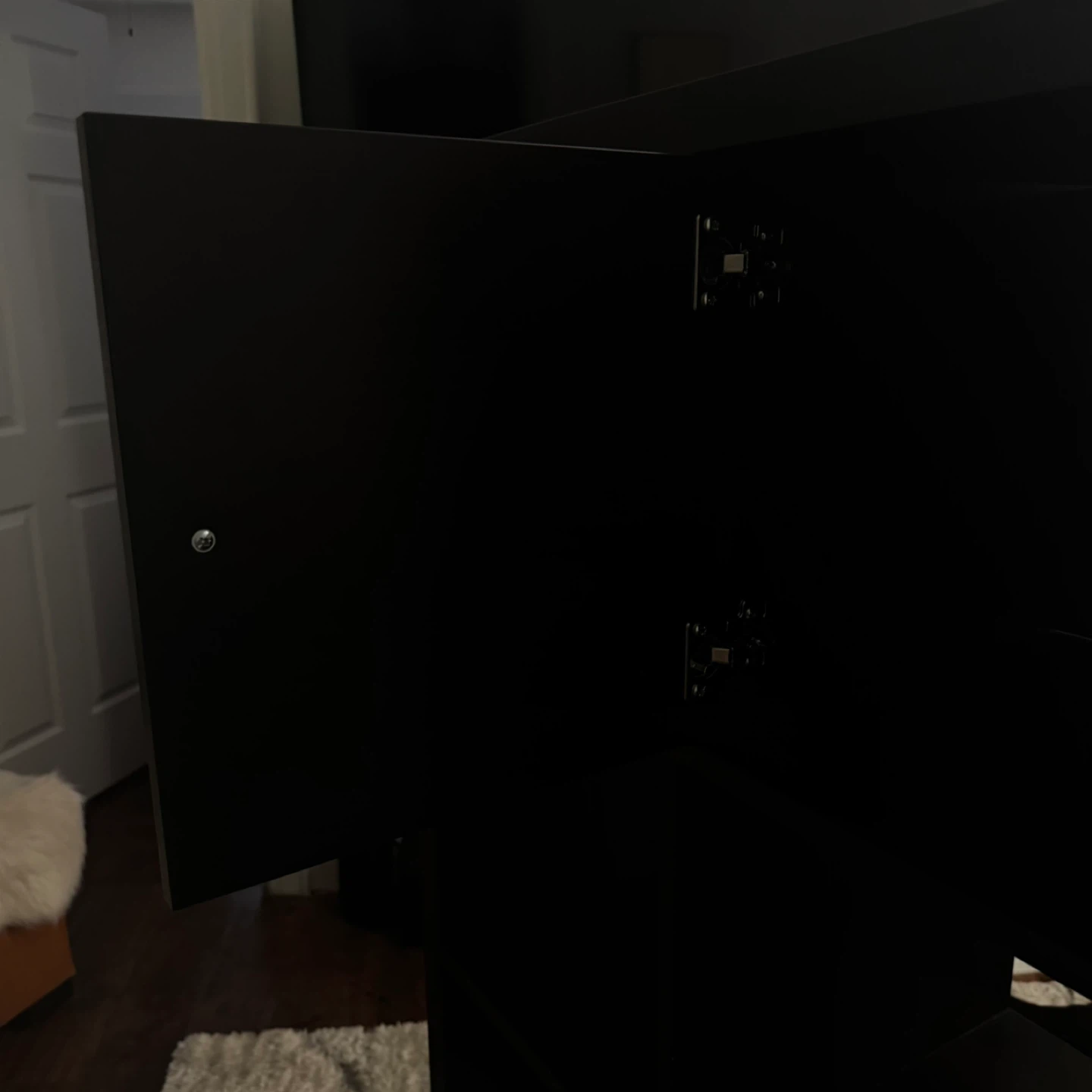 Black 6-Cube Storage Unit with Doors - photo 3
