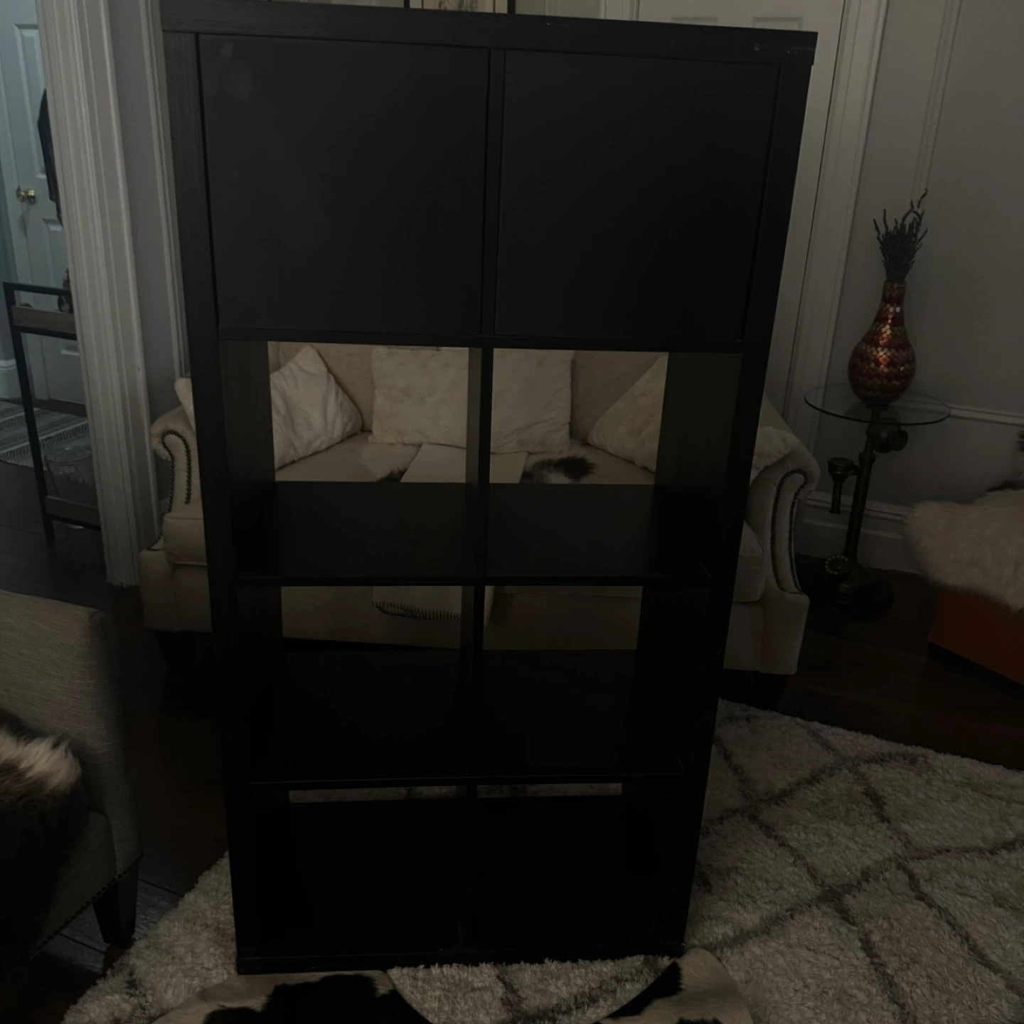 Black 6-Cube Storage Unit with Doors - photo 4