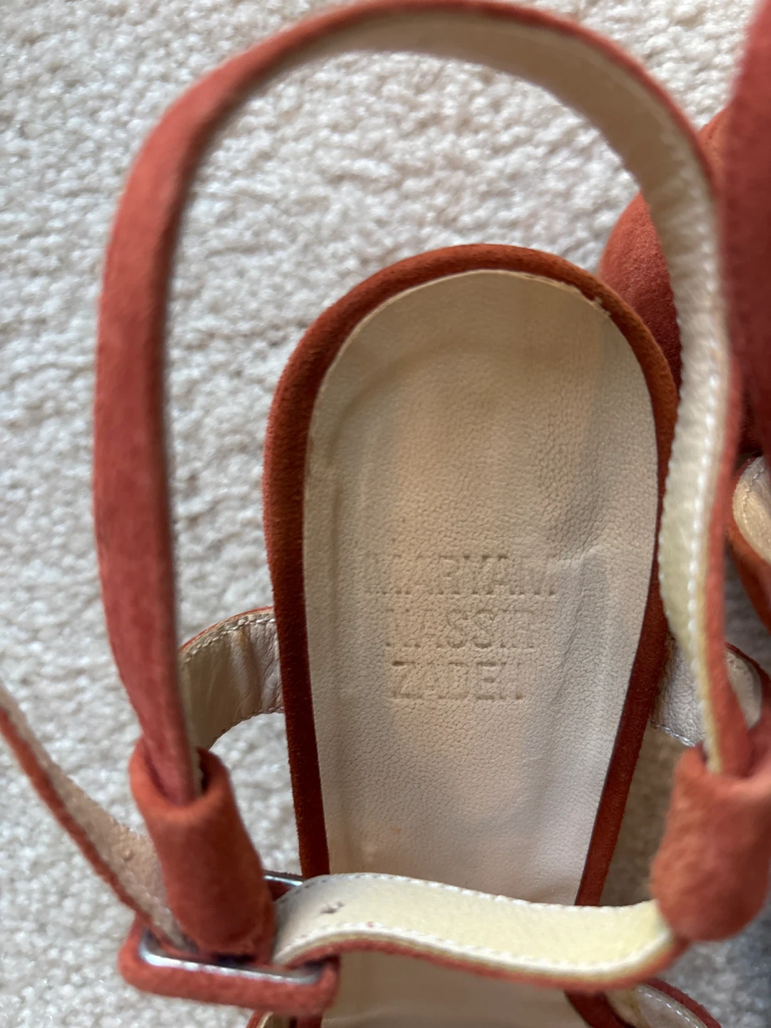 Maryam Nassir Zadeh Suede Block Heel Sandals - Size 38 - photo 4