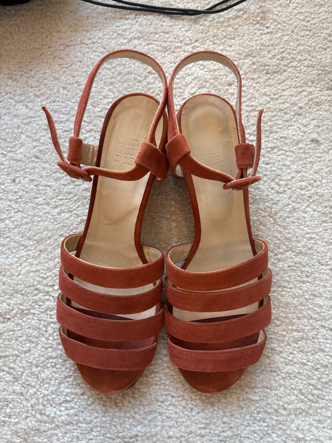 Maryam Nassir Zadeh Suede Block Heel Sandals - Size 38