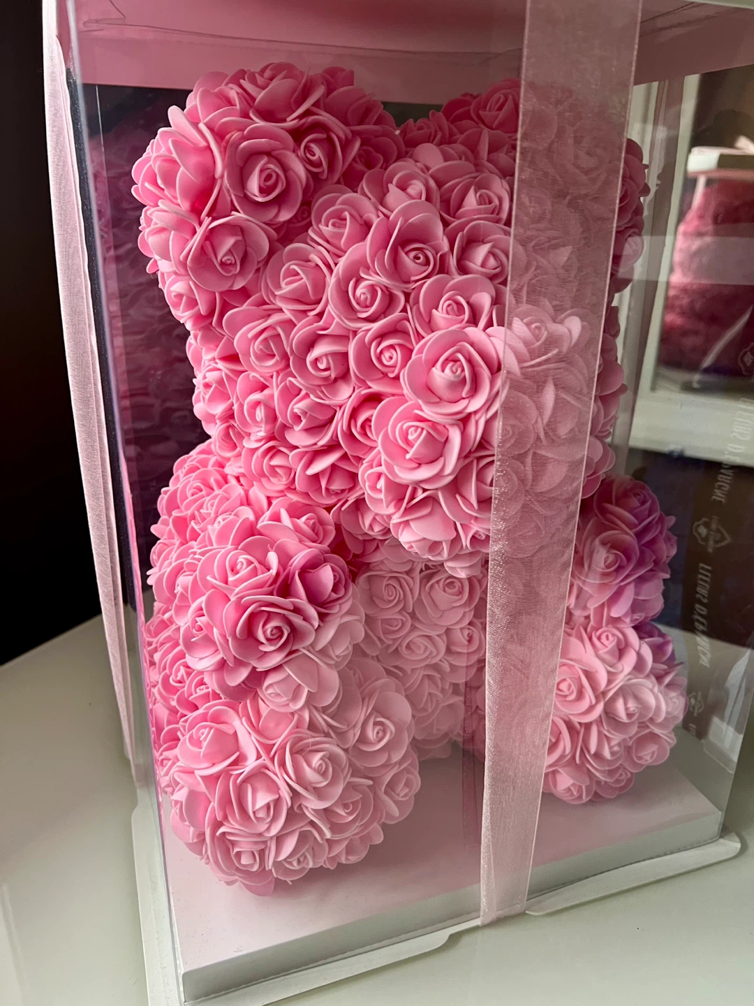 Rose Bear - Pink large and Blue small