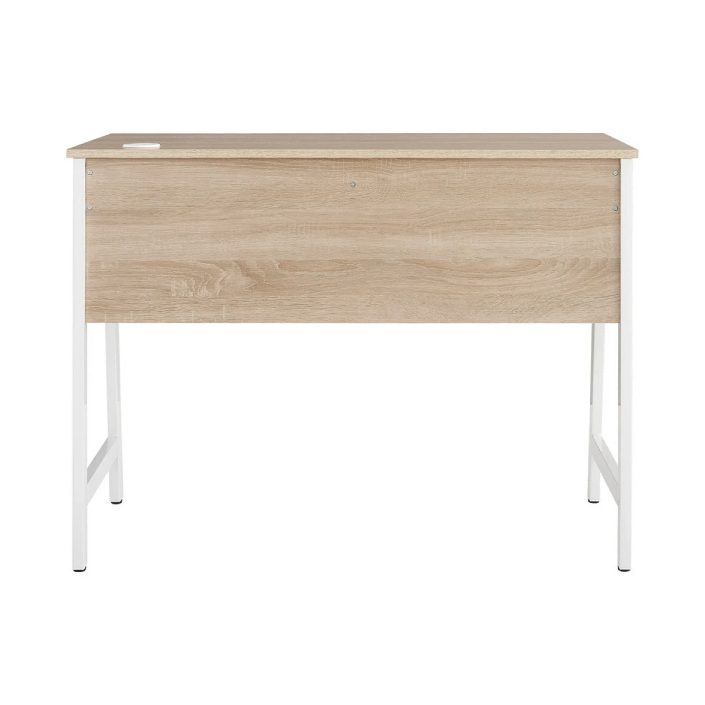 White and Oak Writing Desk with 2 Drawers - photo 5