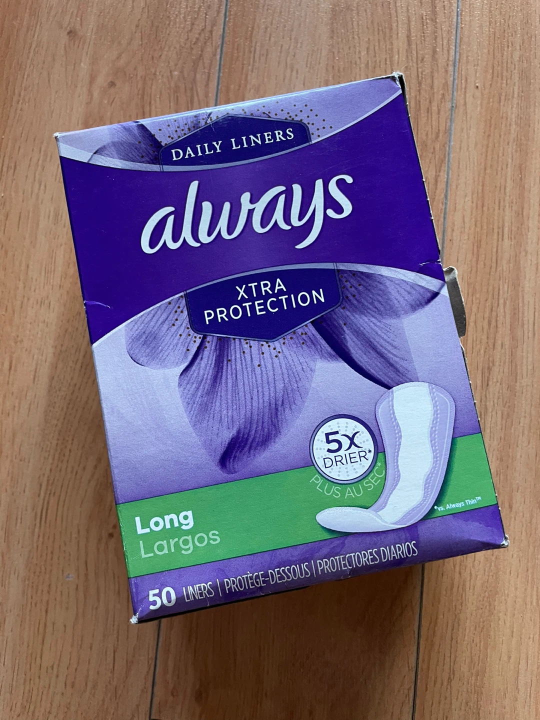Always XTRA PROTECTION Long Daily Liners - 50 Count