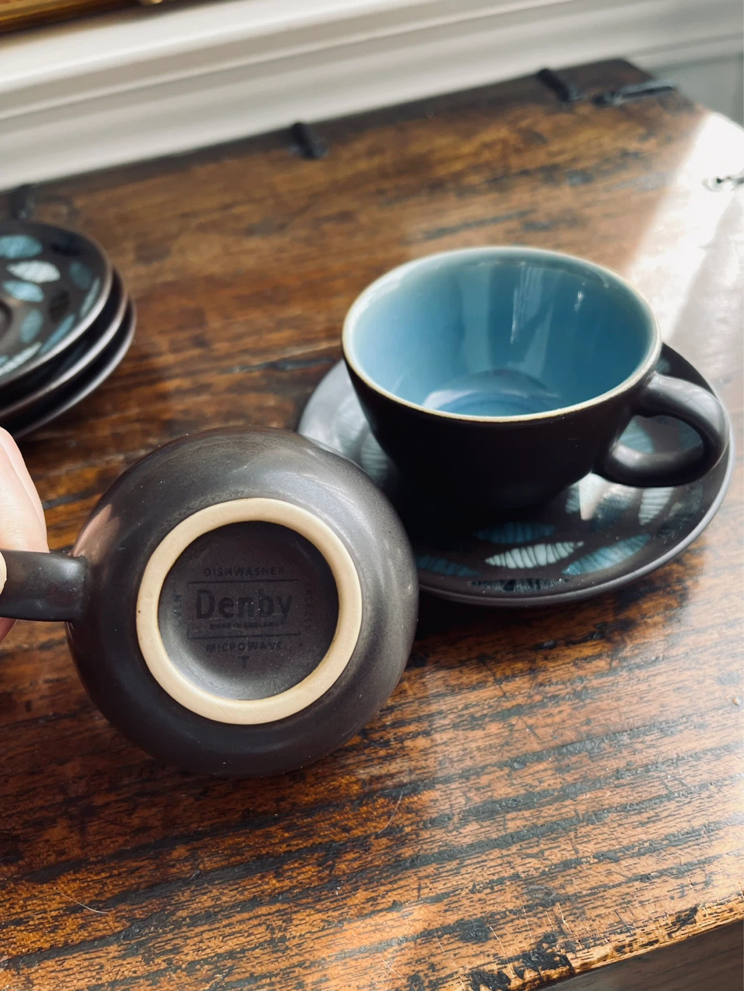 Denby Espresso Cup and Saucer set of 4