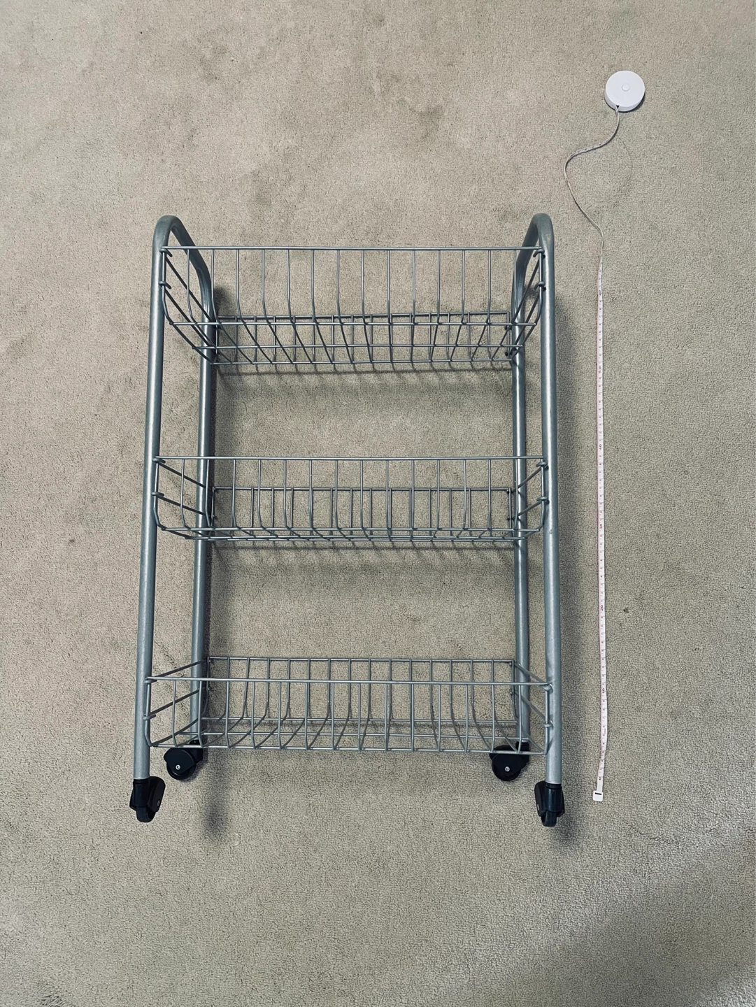 3-Tier Wire Rolling Cart