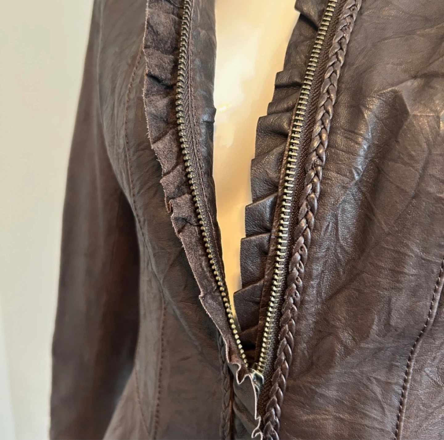 Brown Danier Leather Jacket - photo 3