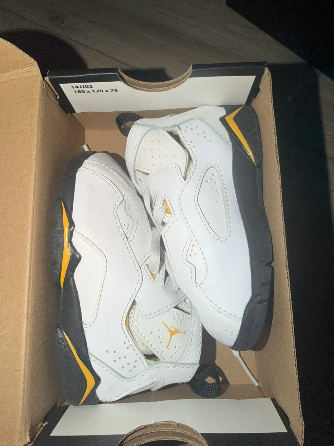 Jordan 7 Retro TD Toddler Shoes White/Yellow