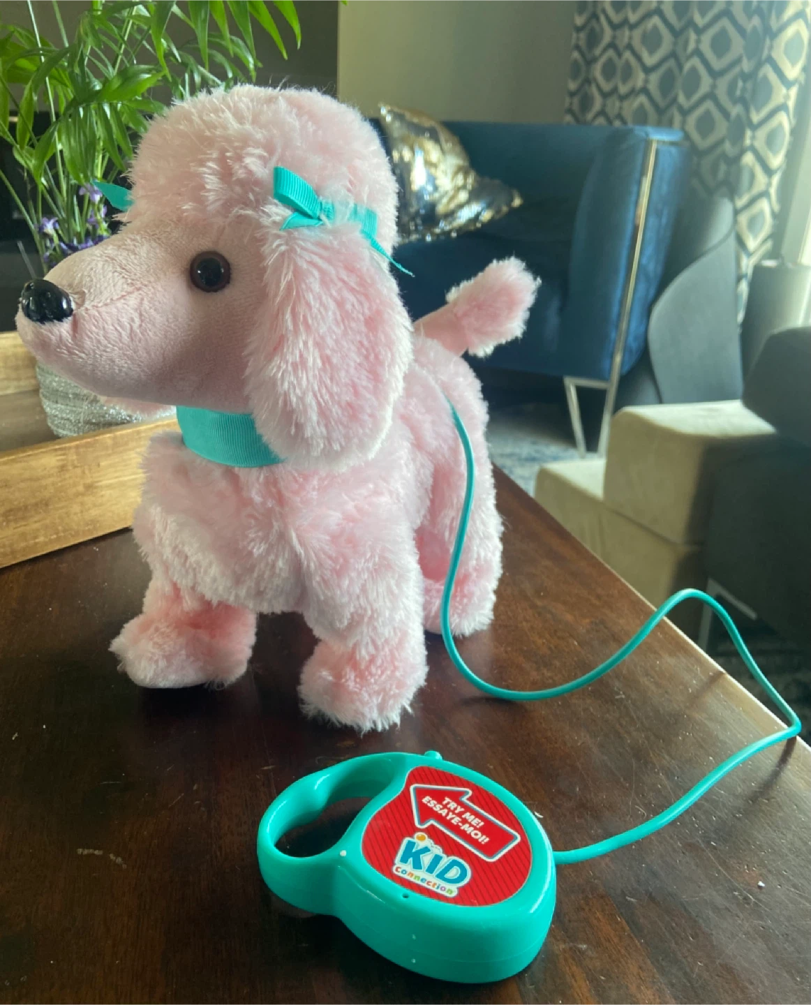 Kid Connection Pink Poodle Walking & Barking Toy with Leash