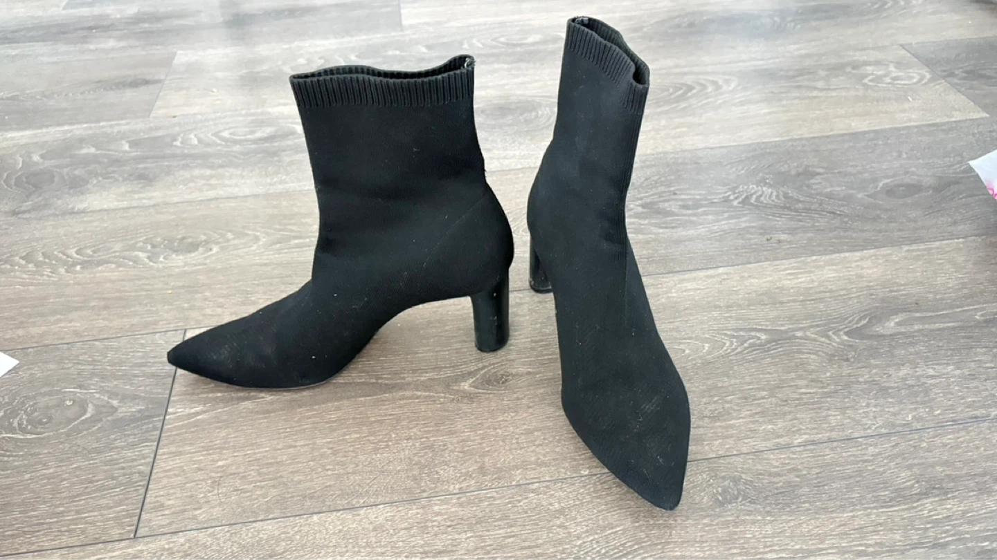 Zara Woman Black Sock Boots - Size 40 - photo 2