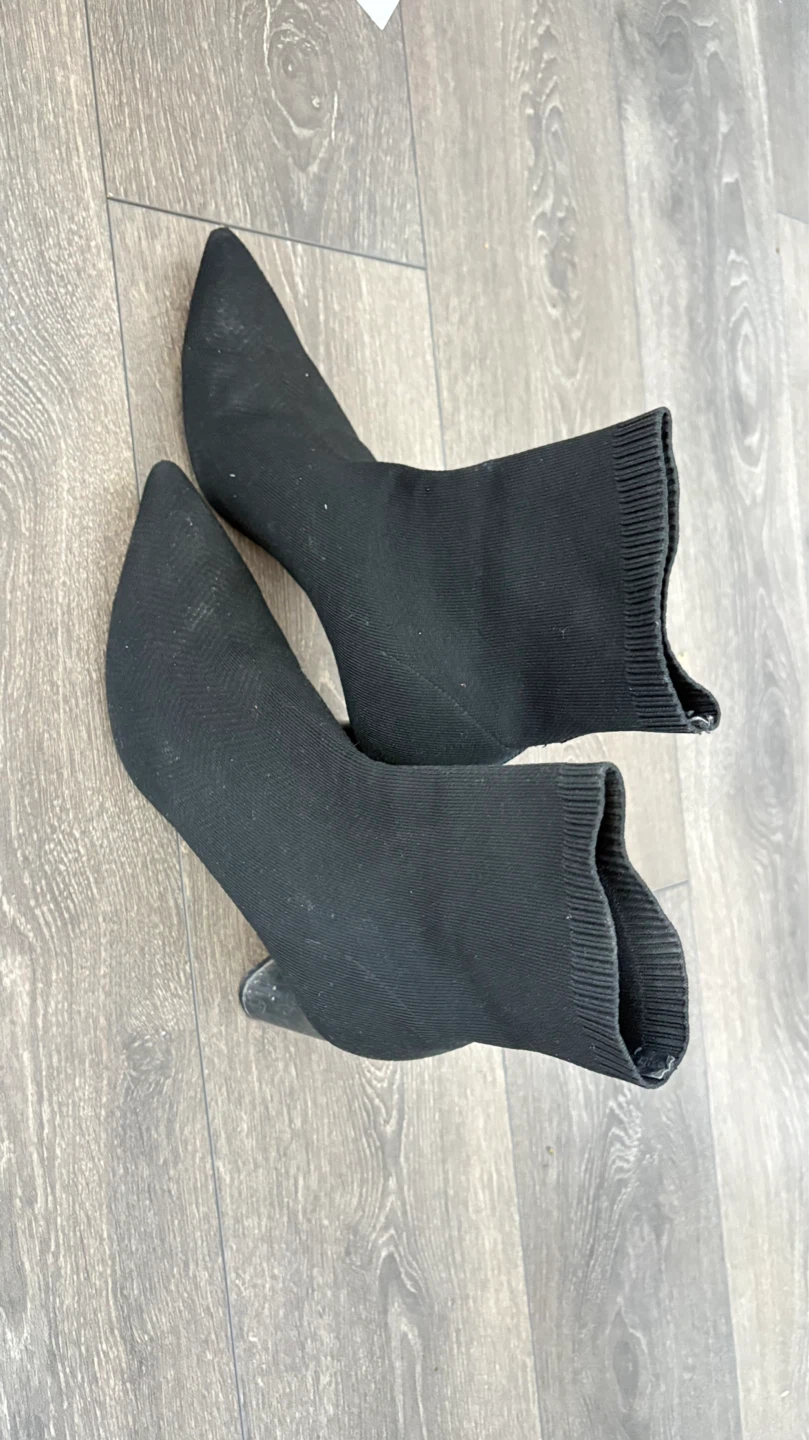 Zara Woman Black Sock Boots - Size 40