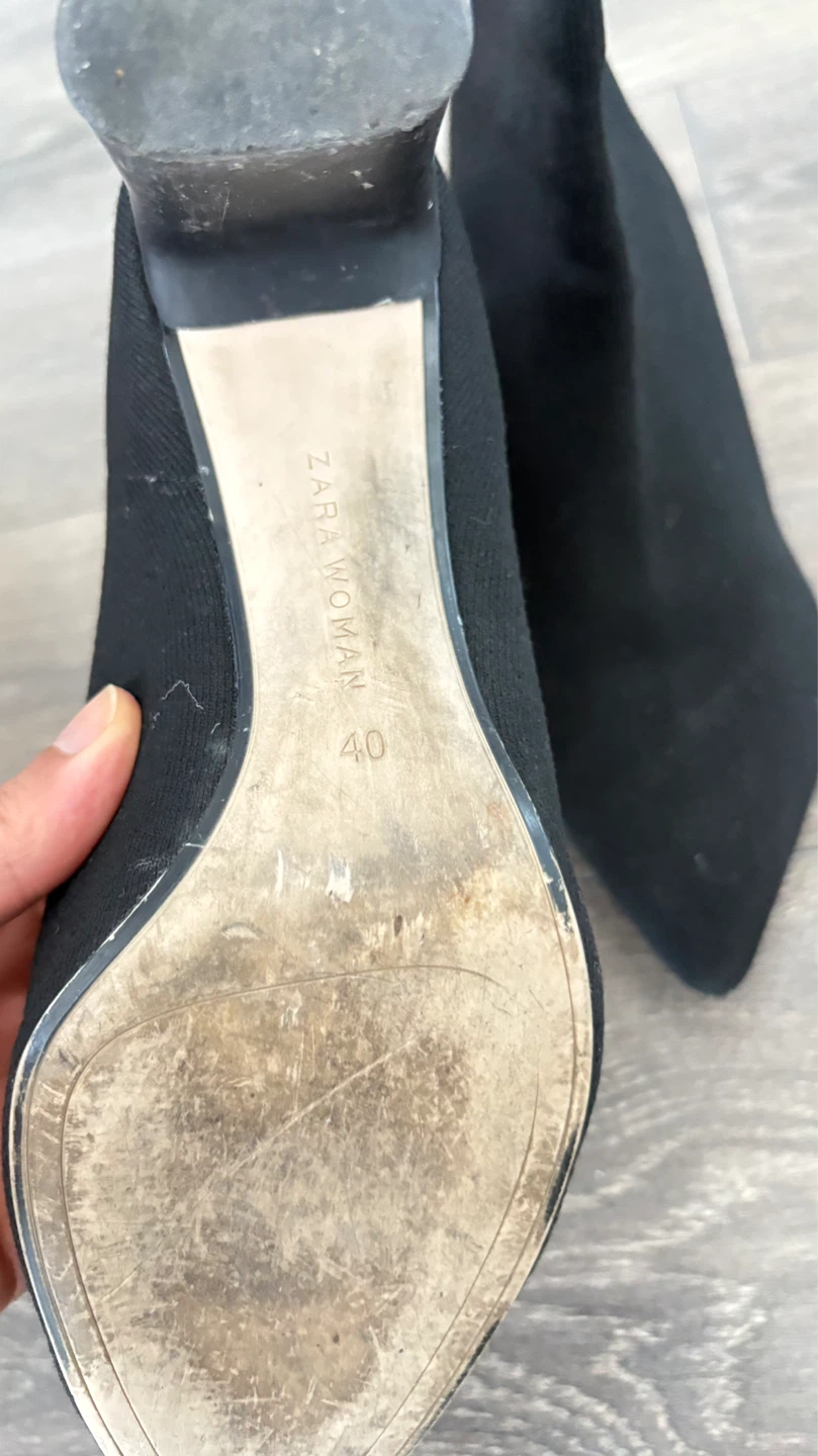 Zara Woman Black Sock Boots - Size 40 - photo 4