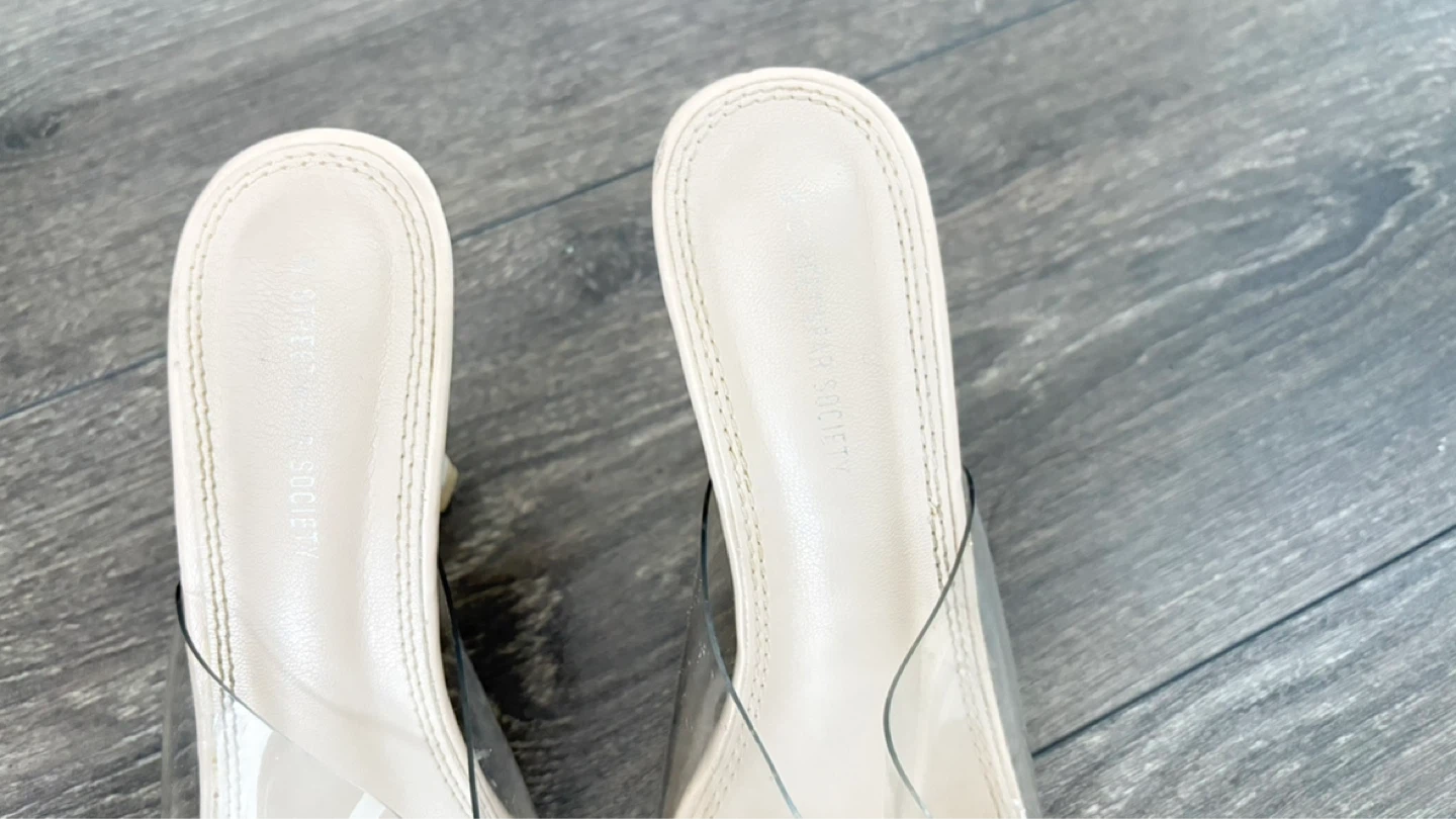 Streetwear Society Clear Strap Heeled Mules - photo 3