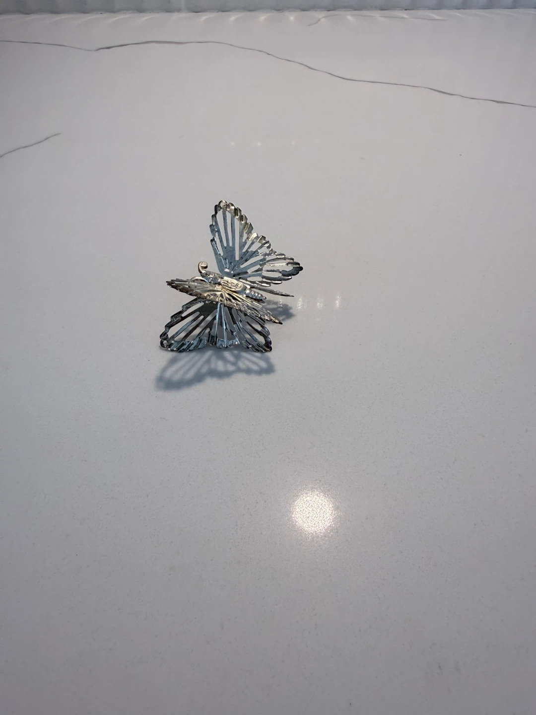 Silver Butterfly Decorations (Set of 5) - photo 5