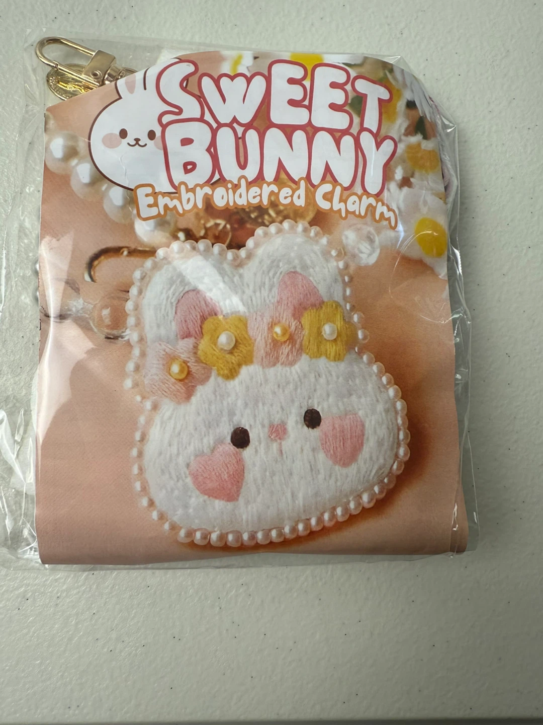 Sweet Bunny Embroidered Charm Kit