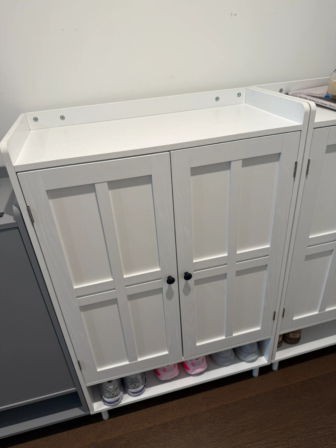 White Shoe Storage Cabinet 6-tiers