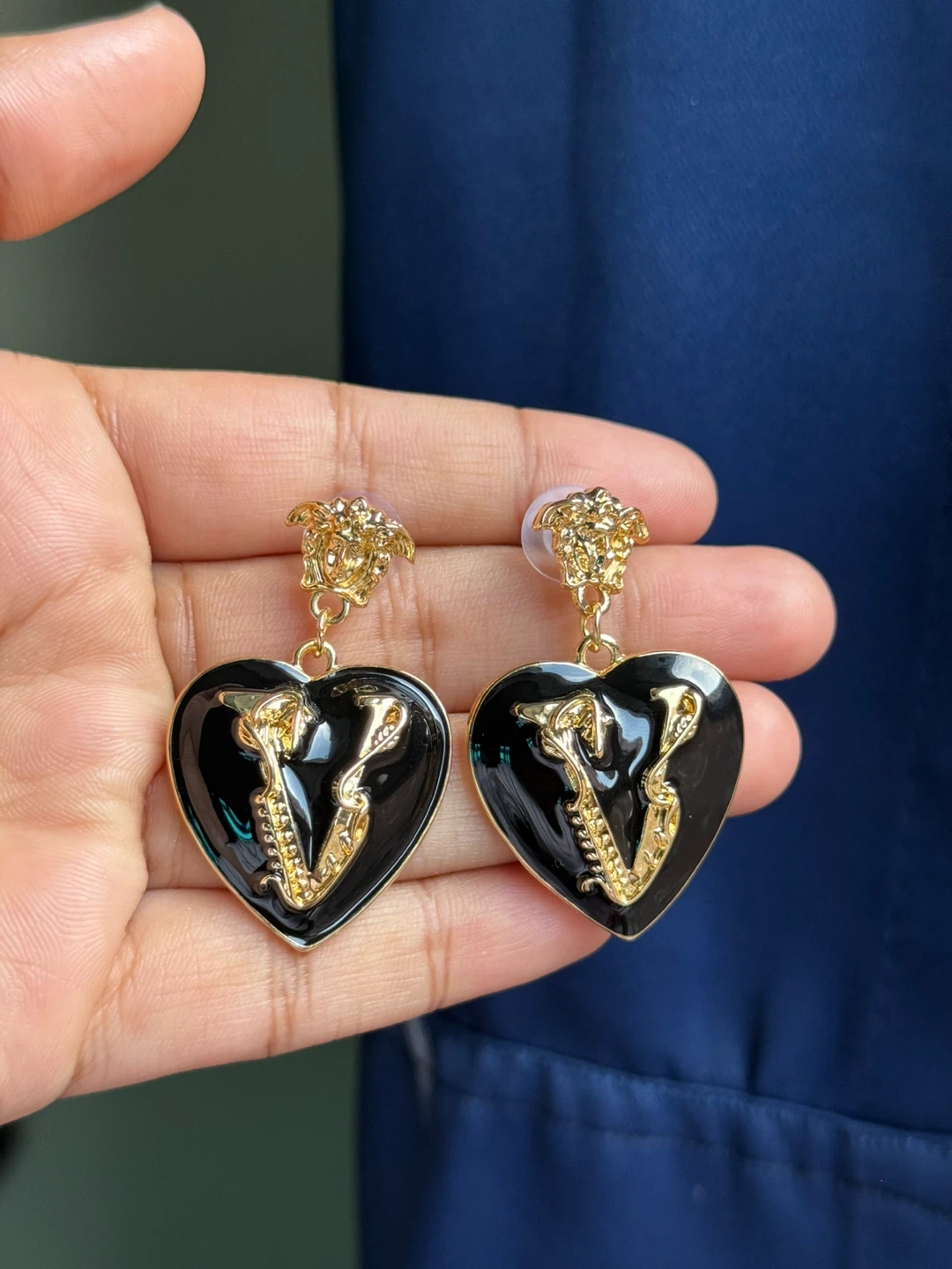 Gold plated heart shape Luxury Earrings