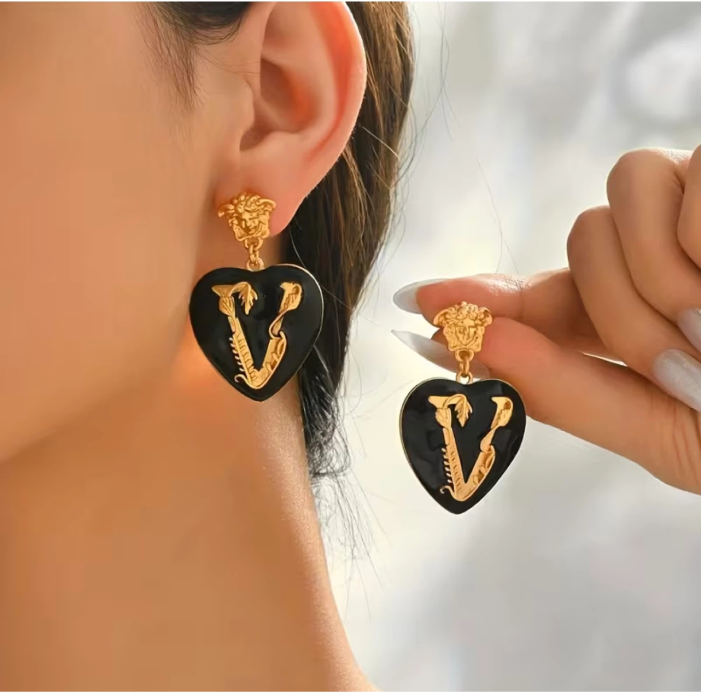 Gold plated heart shape Luxury Earrings - photo 5