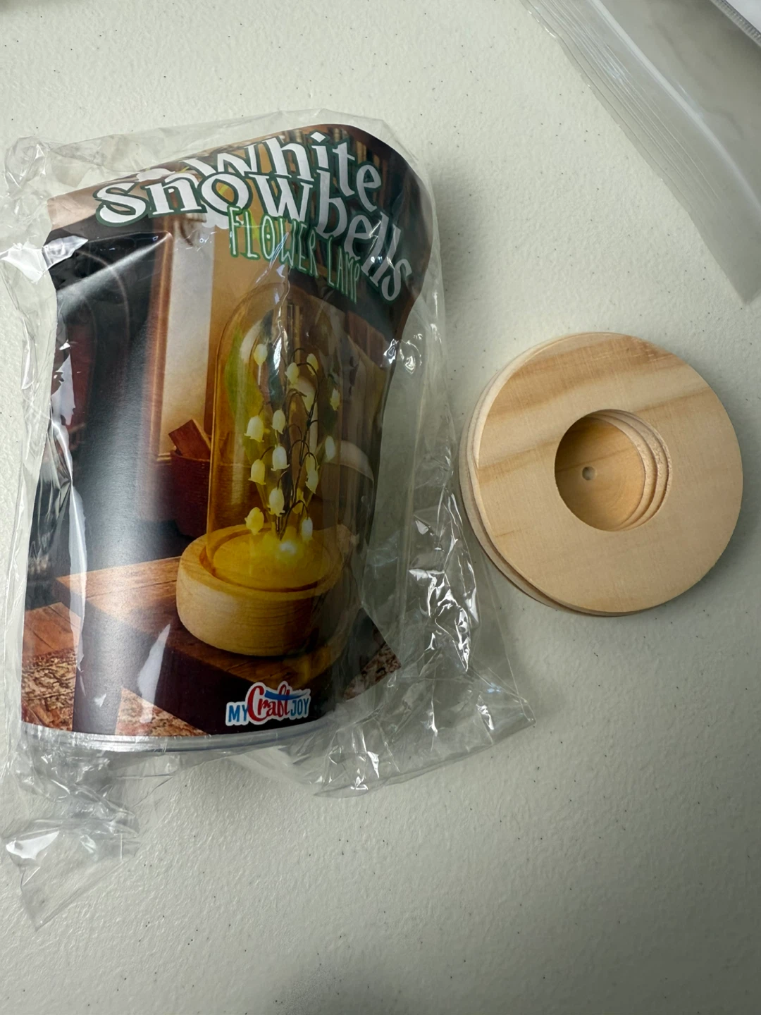 DIY White Snowbells Flower Lamp Craft Kit - photo 2