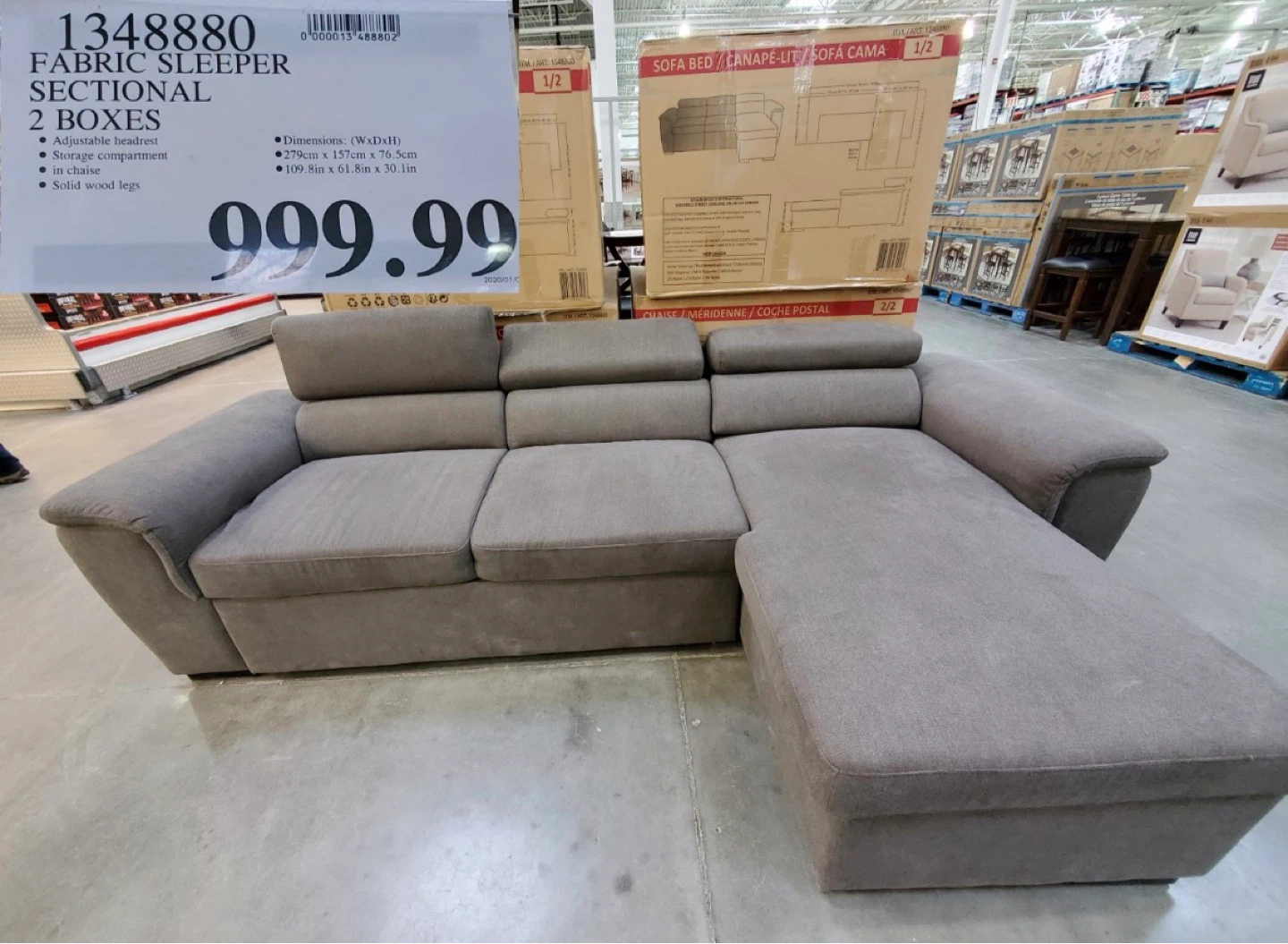 Pull out sectional with storage rangement (We Deliver)