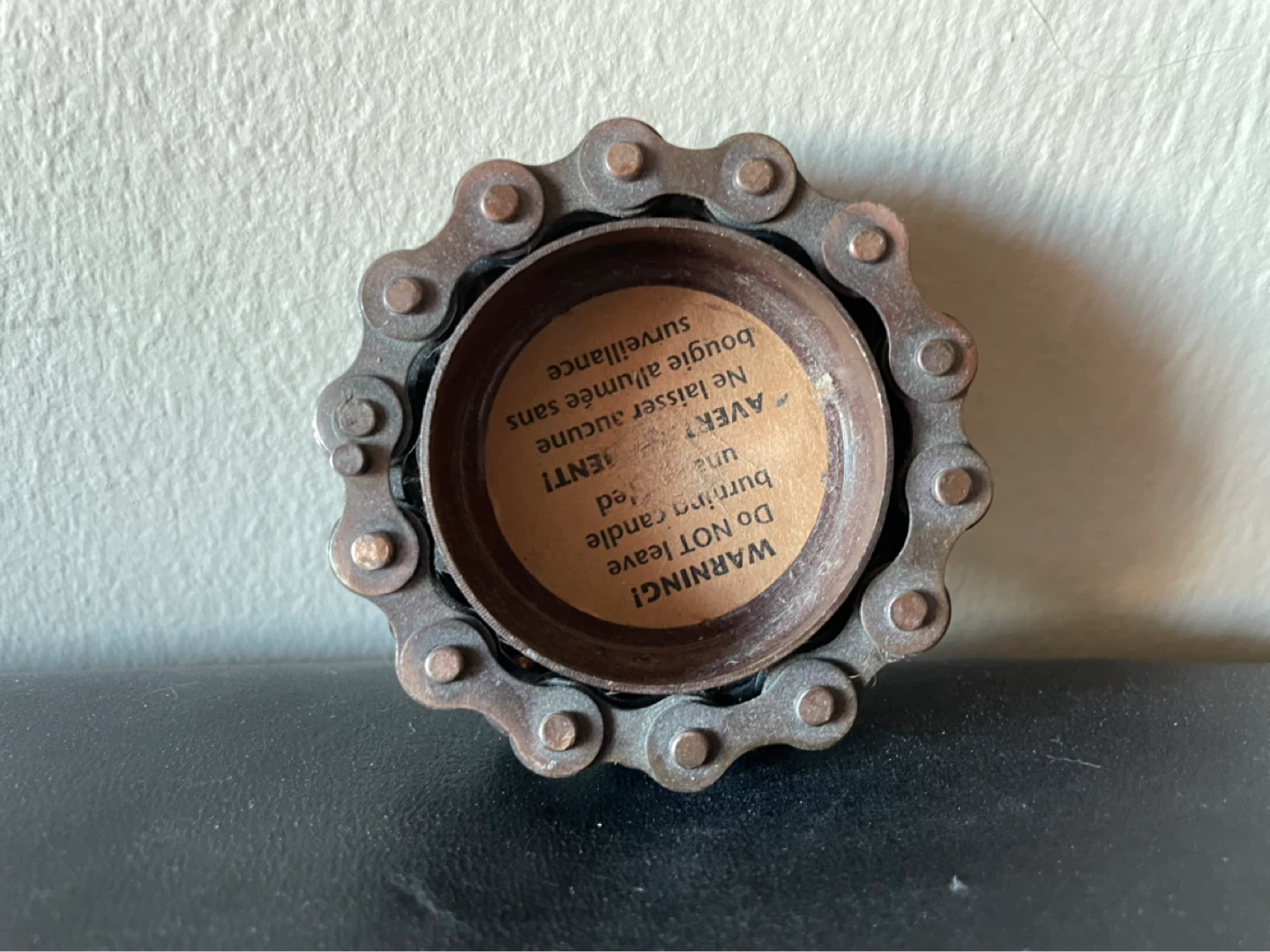 Bicycle Chain Tea light Holder Candle Holder - photo 2