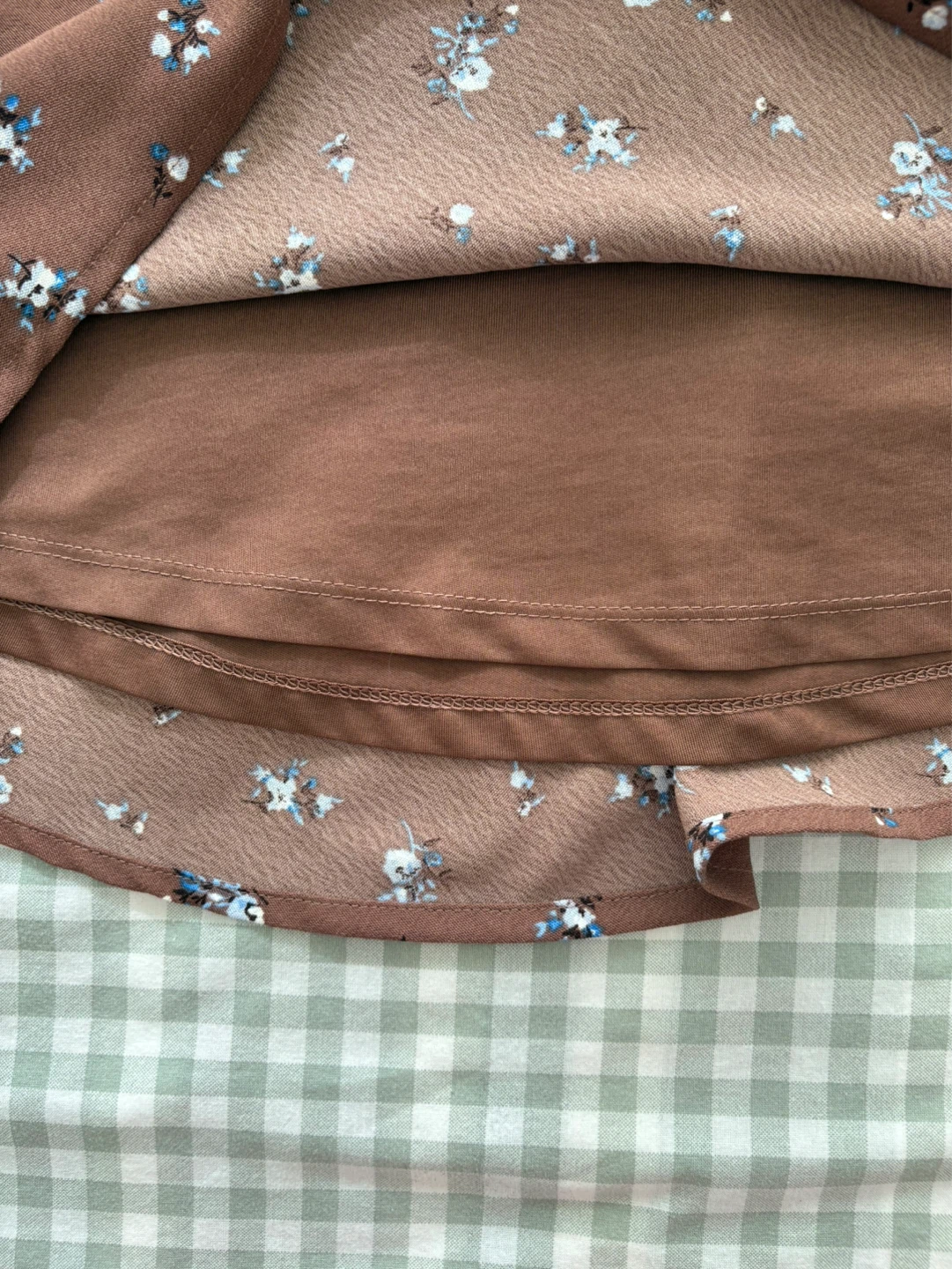 H&M Brown Floral Mini Skirt (Size 6) - photo 2