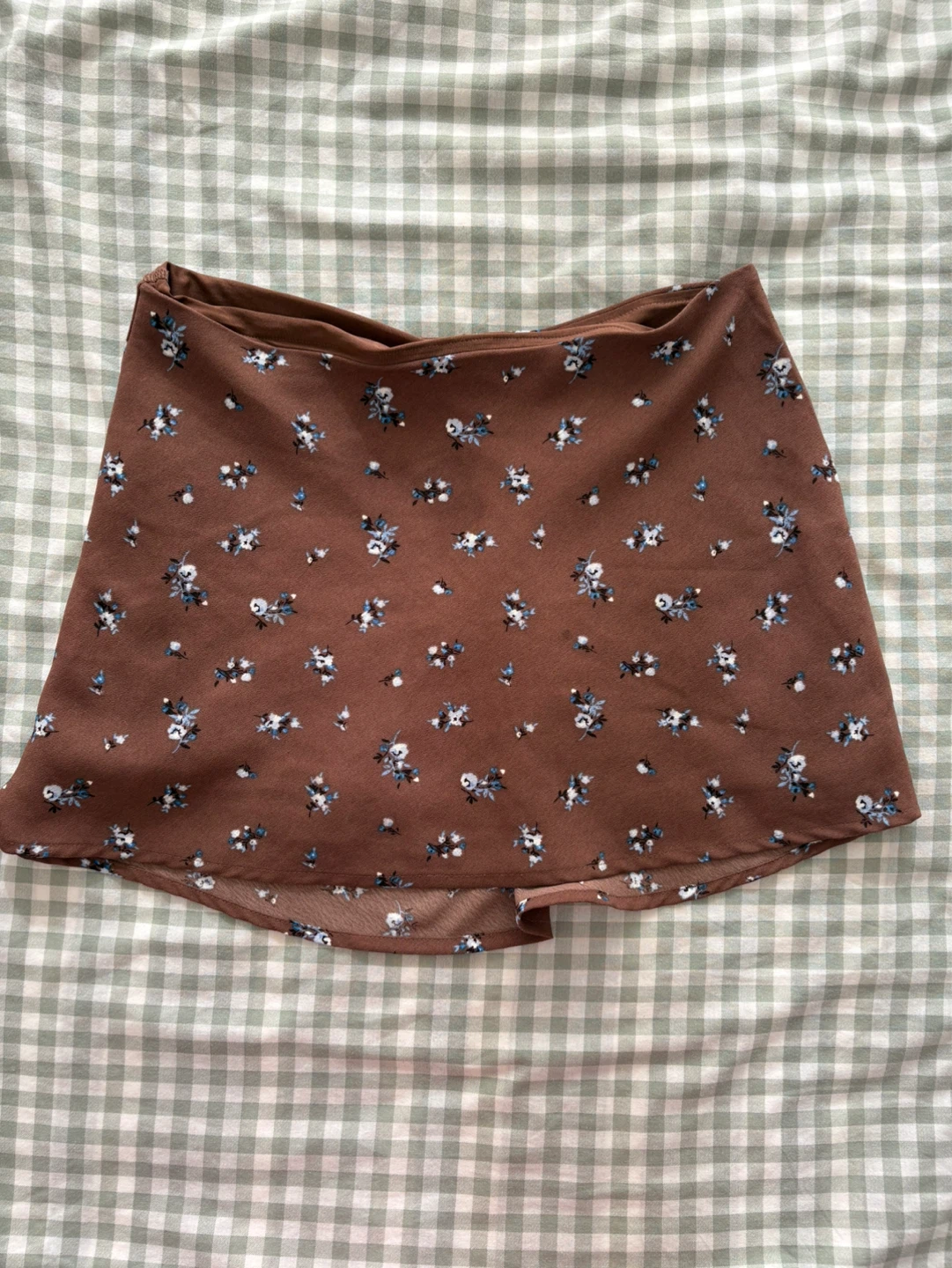 H&M Brown Floral Mini Skirt (Size 6)