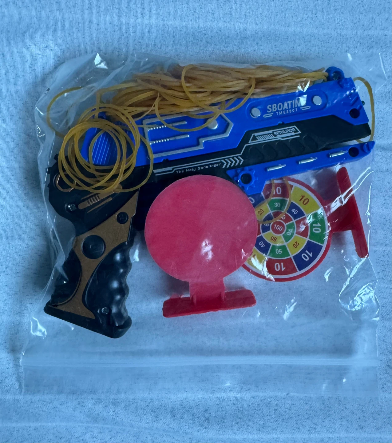Rubber Band Gun Set - 2 Guns + Target + Bands | Brand New - photo 2